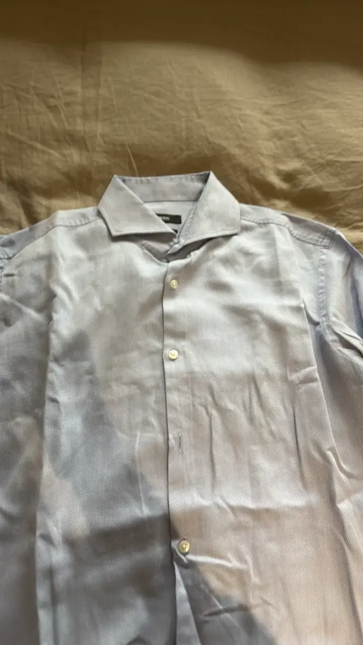 Camisa formal celeste para hombre - 3