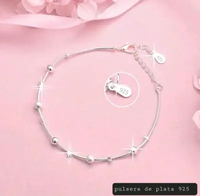 Pulsera de plata 925 con diseño elegante - miniatura 1
