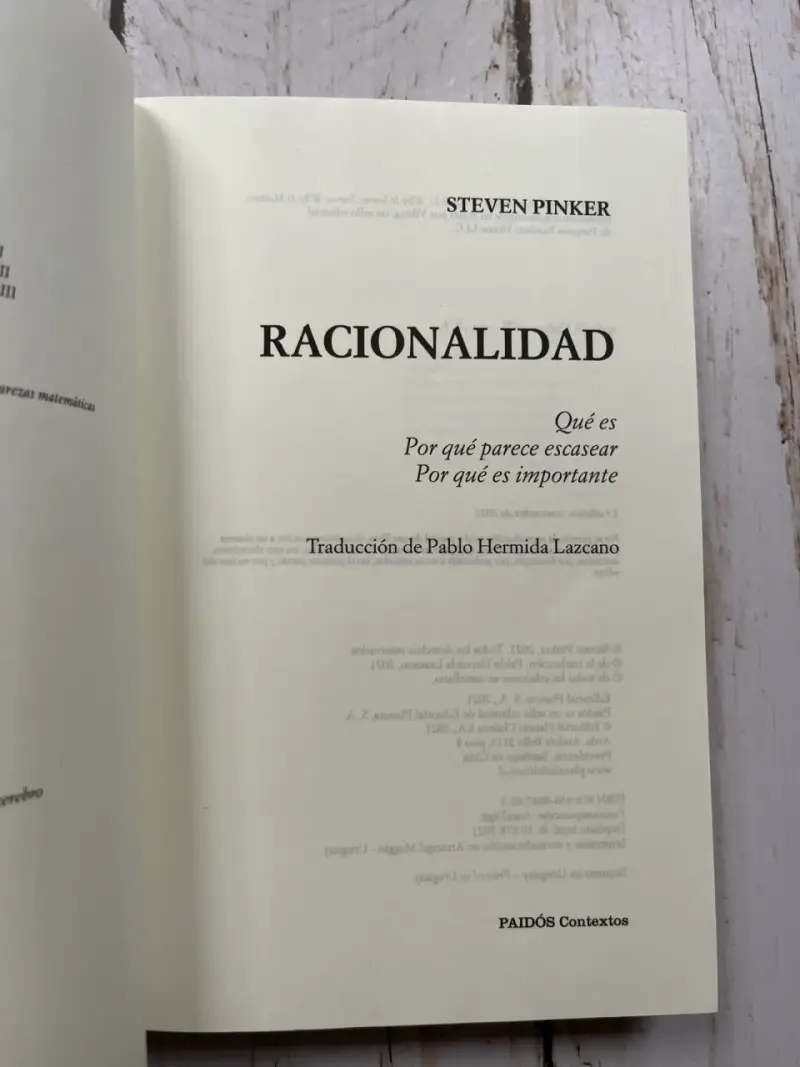 Libro Racionalidad de Steven Pinker - 2
