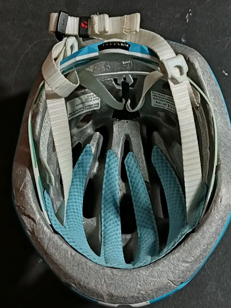 Casco de ciclismo Bontrager azul y blanco - 5