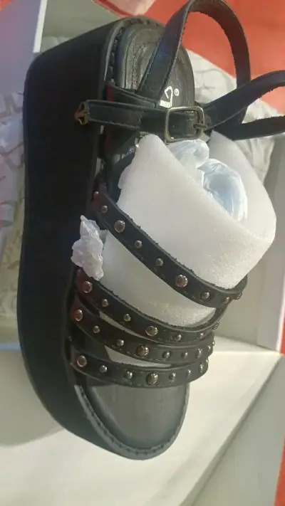 Sandalia Negra Mujer Talla 35 - miniatura 3