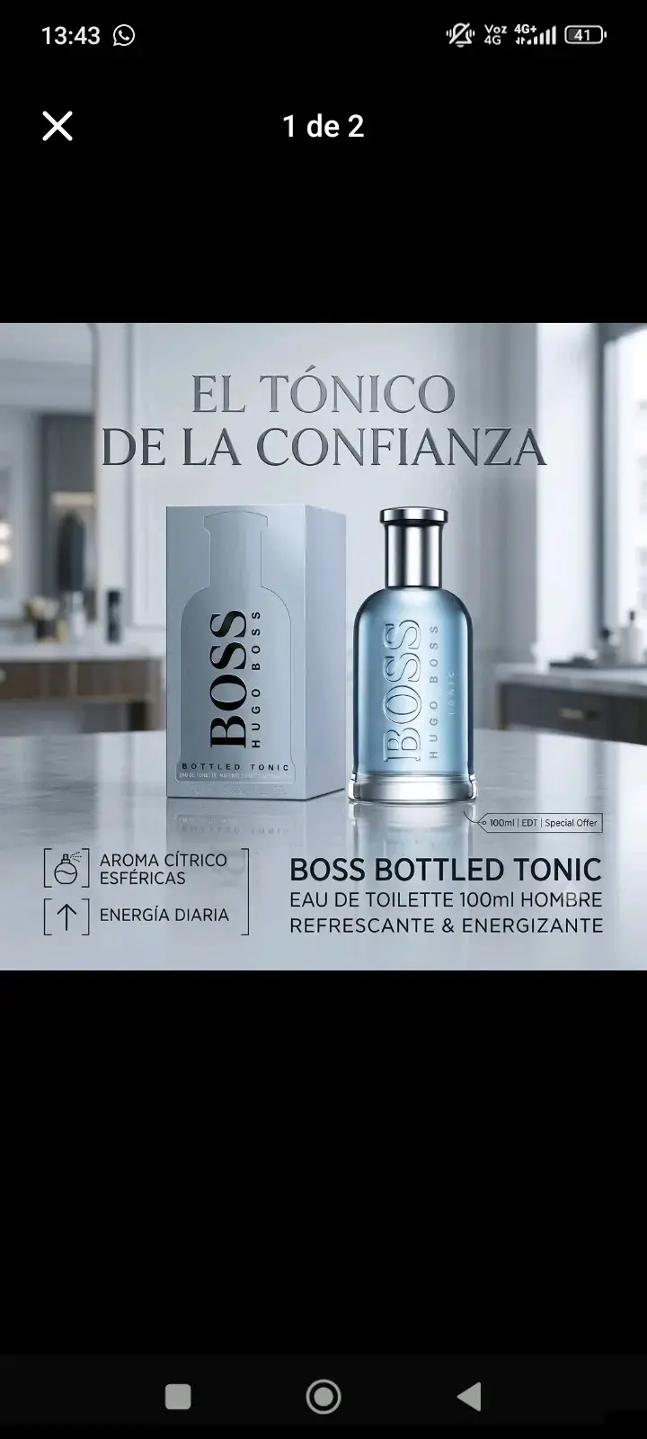 Perfume Hugo Boss Bottled Tonic 100ml - 1