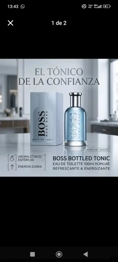 Perfume Hugo Boss Bottled Tonic 100ml - miniatura 1