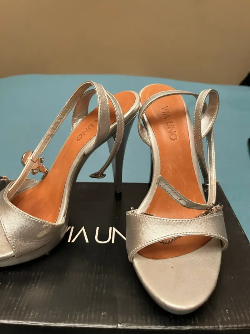 Zapatos de fiesta plateadas Via Uno elegantes - 3