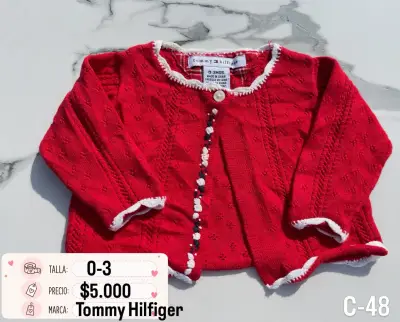 Chaleco rojo Tommy Hilfiger para bebé - miniatura 1