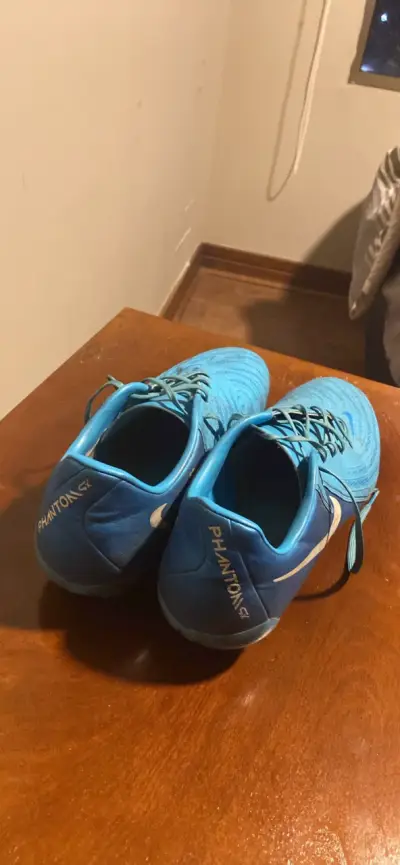 Botines de fútbol Nike Phantom SG azules - miniatura 2