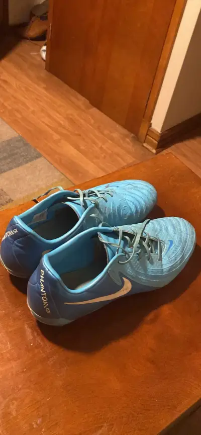 Botines de fútbol Nike Phantom SG azules - miniatura 3