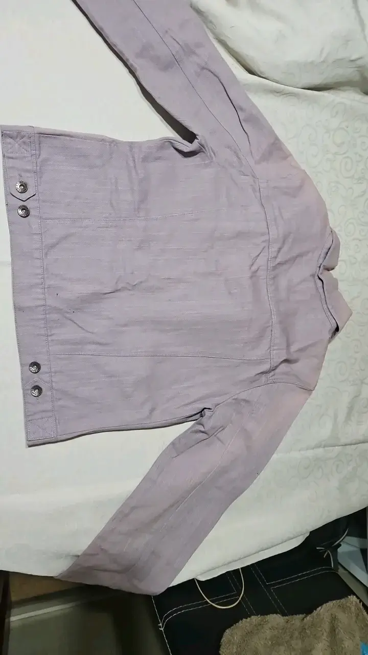 Chaqueta de mezclilla lila para mujer - 2