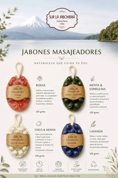Jabones artesanales masajeadores Sur La Jaboneria - miniatura 2