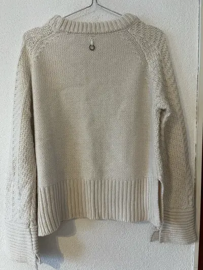 Suéter de lana beige para mujer Marittimo - miniatura 3