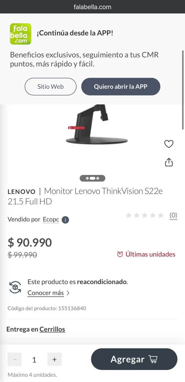 Monitor Lenovo de 22 pulgadas con cables - 6