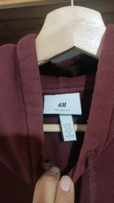 Polerón burdeos H&M Relaxed Fit XL - miniatura 1