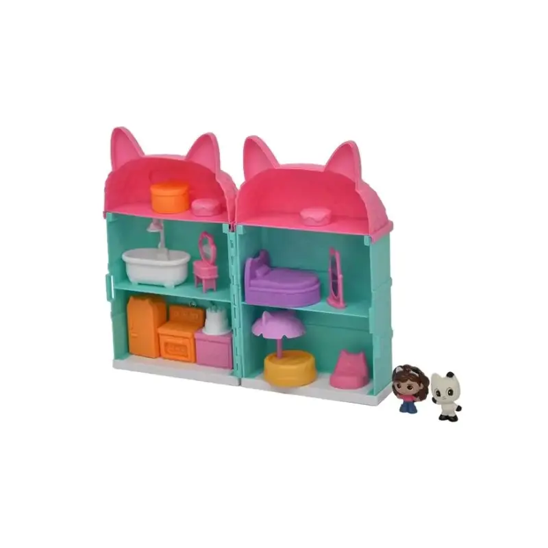 Casa de muñecas plegable con accesorios