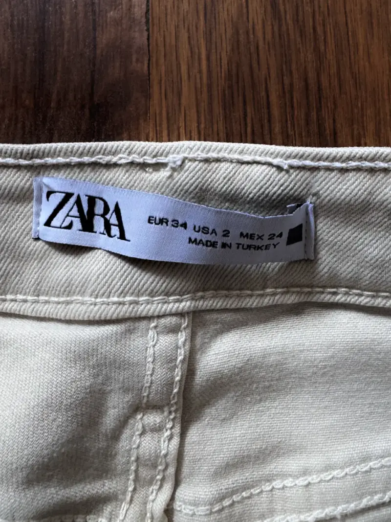 Jeans Zara Mujer Color Crudo Talla 34 - 5