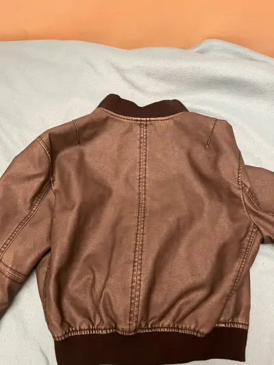 Chaqueta bomber de eco cuero gris - miniatura 6