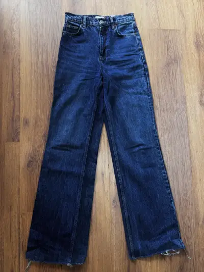 Jeans Zara Wide Leg Azul Oscuro Talla 34 - miniatura 1