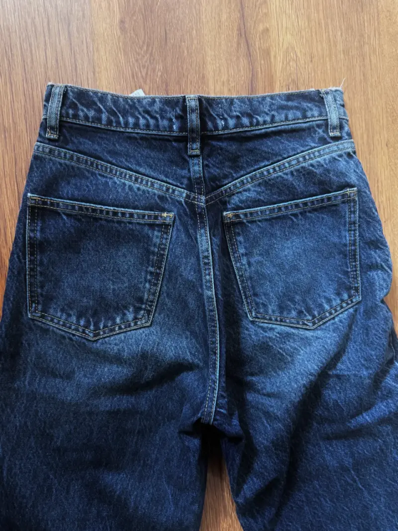 Jeans Zara Wide Leg Azul Oscuro Talla 34 - 3