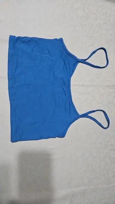Top azul de tirantes para mujer - miniatura 1