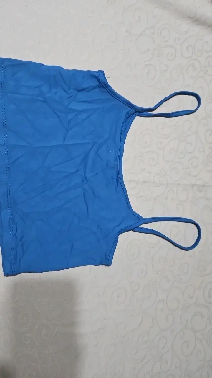 Top azul de tirantes para mujer - 2