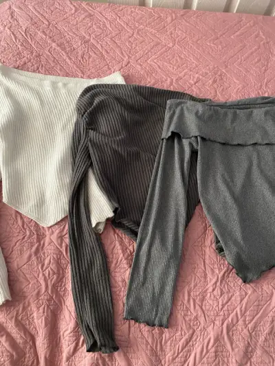 Conjunto de bodys de manga larga acanalados - miniatura 1