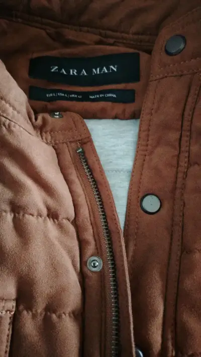 Chaqueta acolchada marrón para hombre - miniatura 3