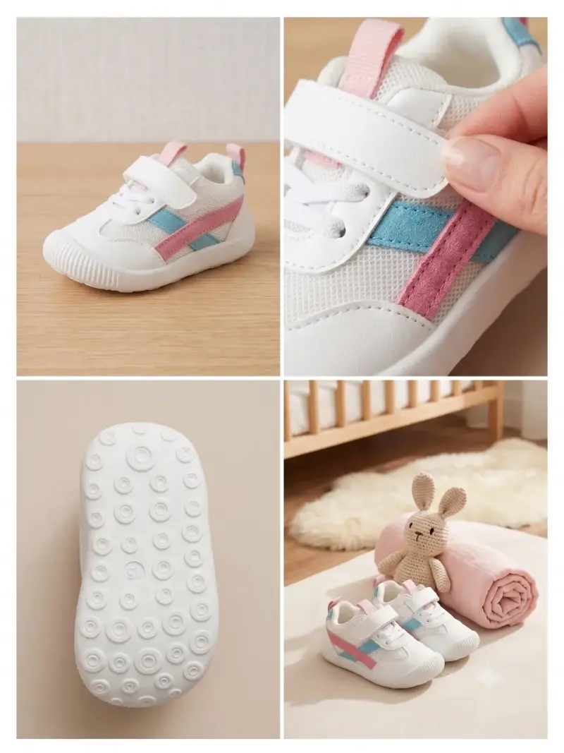 Zapatilla de bebé blanca