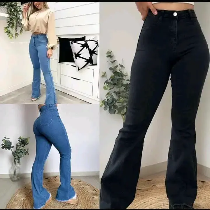 ÚLTIMO! Jeans acampanados para mujer en azul