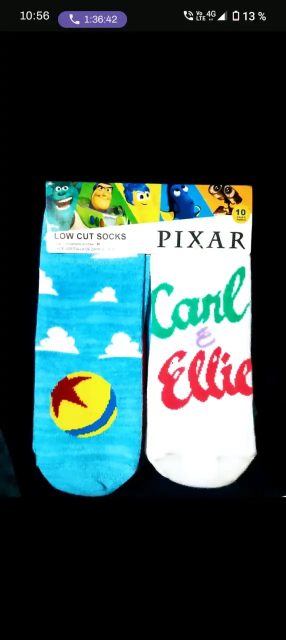 Calcetines Pixar con diseño de personajes