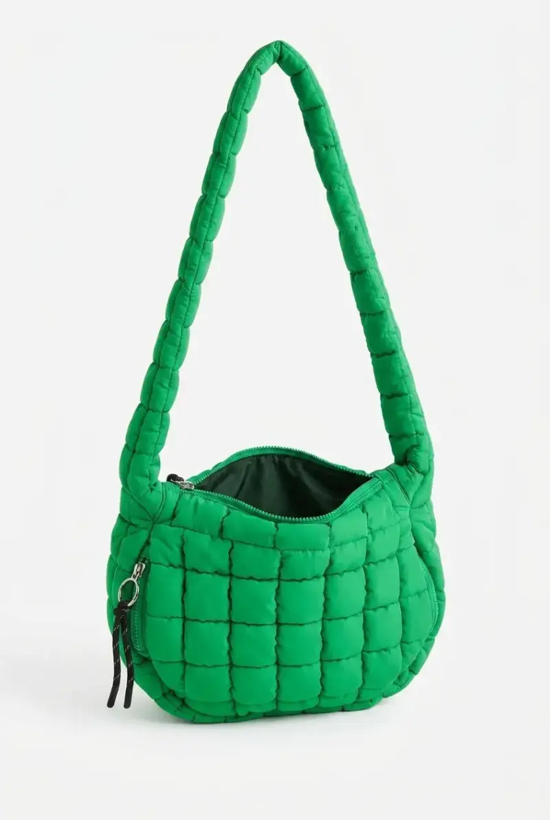 Bolso acolchado verde con cierre marca FPMovement - 1