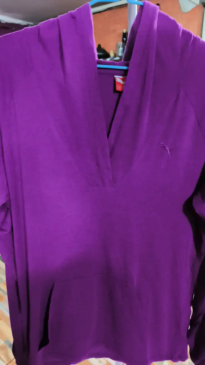 Polerón morado Puma con capucha - 1