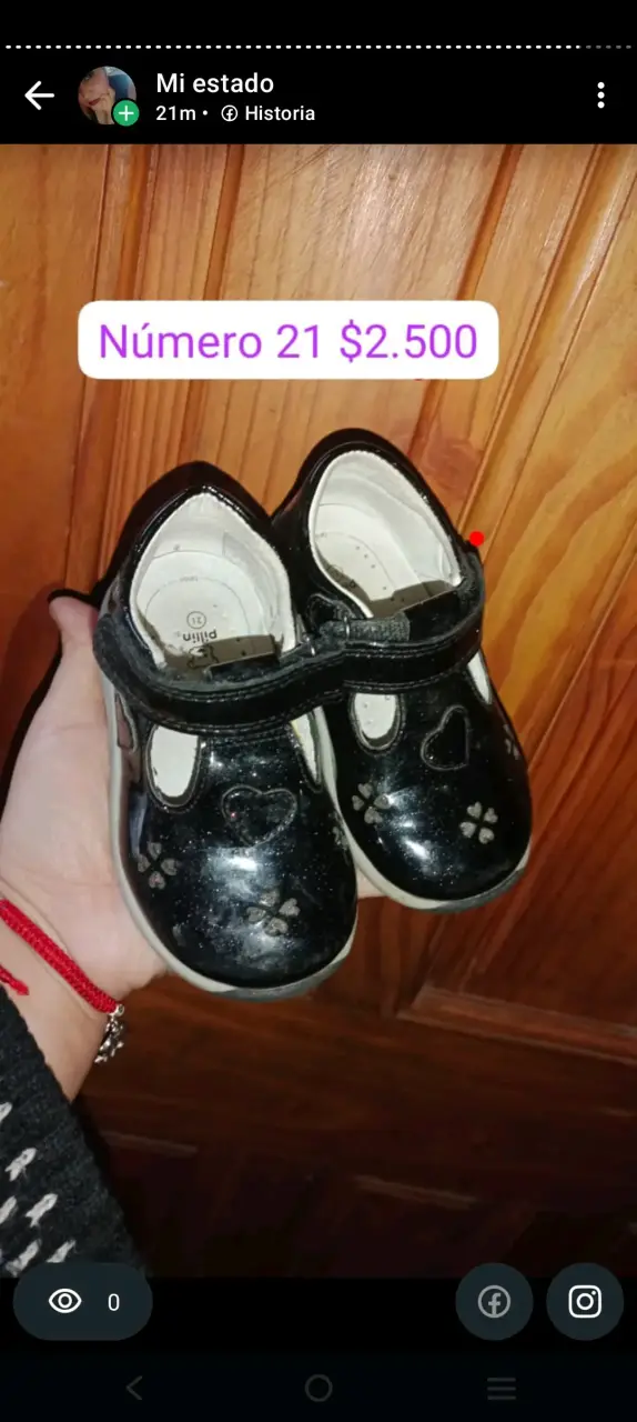 Zapatos de charol negros para niña talla 21