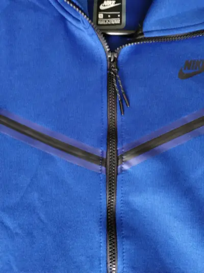 Polerón Nike tech azul talla m - miniatura 3