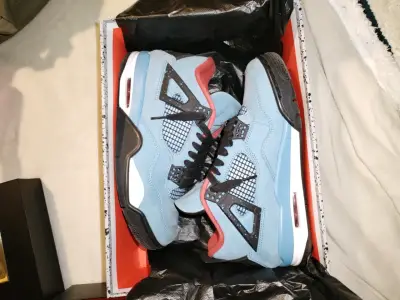 Jordan 4 travis scott blue talla 43 calidad pk - miniatura 1