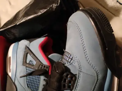Jordan 4 travis scott blue talla 43 calidad pk - miniatura 4
