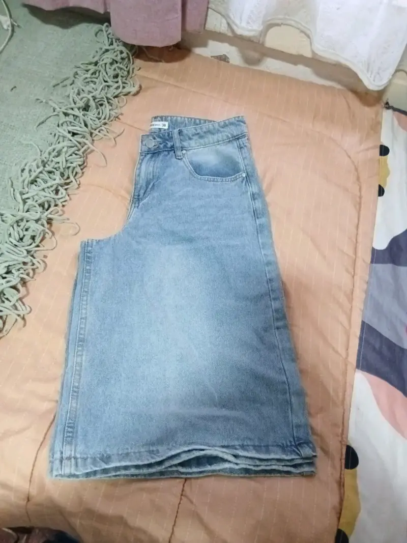 Bermudas de mezclilla celeste para mujer - 3