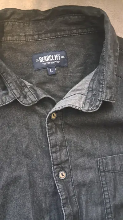 Camisa denim Bearcliff gris oscuro - miniatura 2