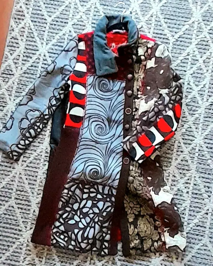 DESIGUAL Abrigo patchwork multicolor para mujer