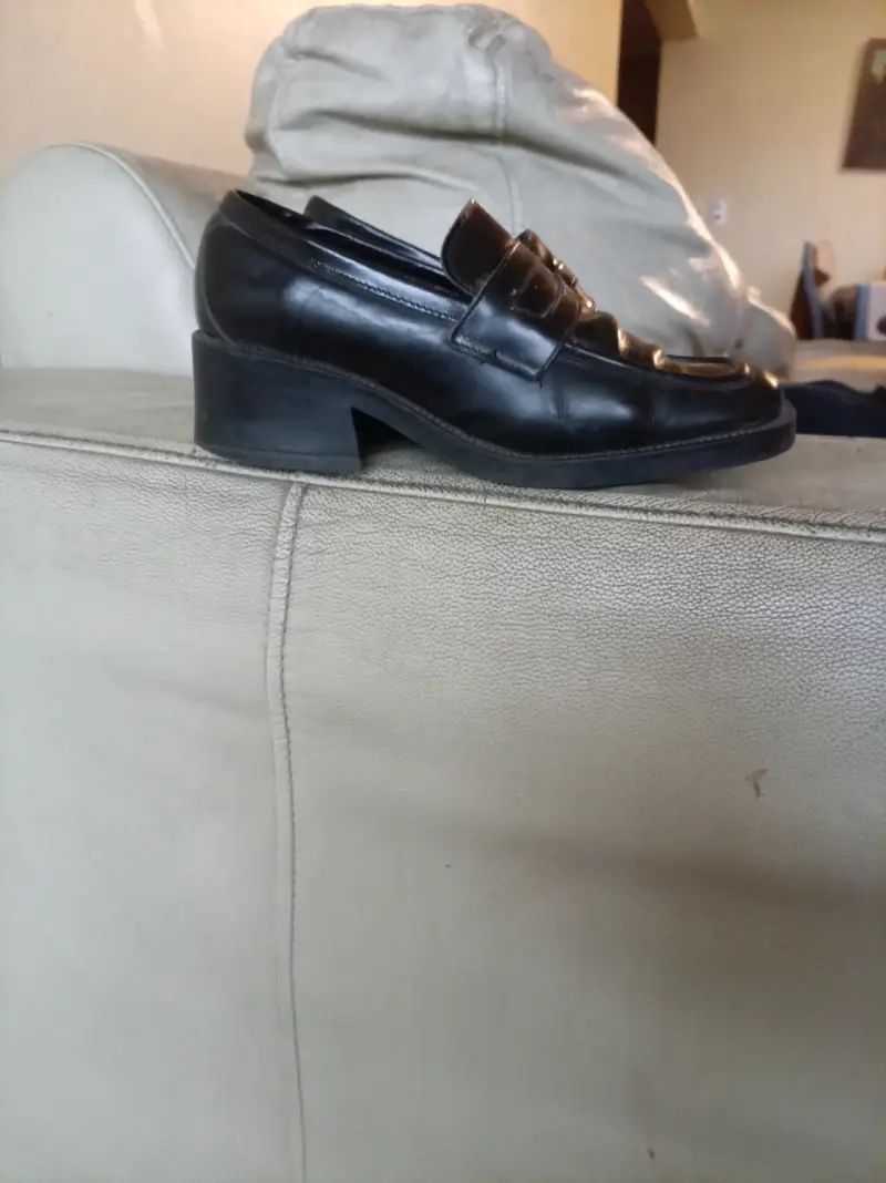 Mocasines de cuero negro tipo charol Gacel - 2