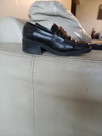 Mocasines de cuero negro tipo charol Gacel - miniatura 2