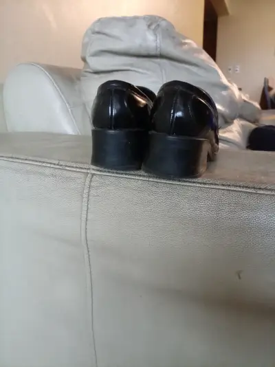 Mocasines de cuero negro tipo charol Gacel - miniatura 3