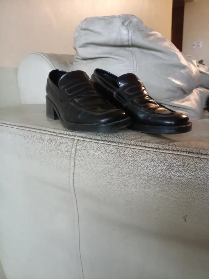 Mocasines de cuero negro tipo charol Gacel - 4