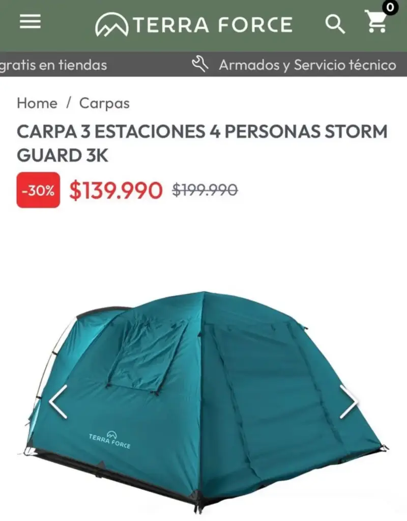 Carpa de camping para 4 personas - 3