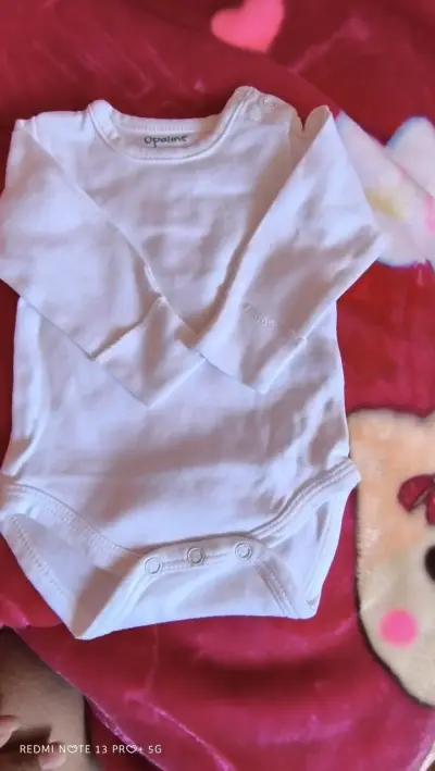Body blanco de bebé manga larga - miniatura 3