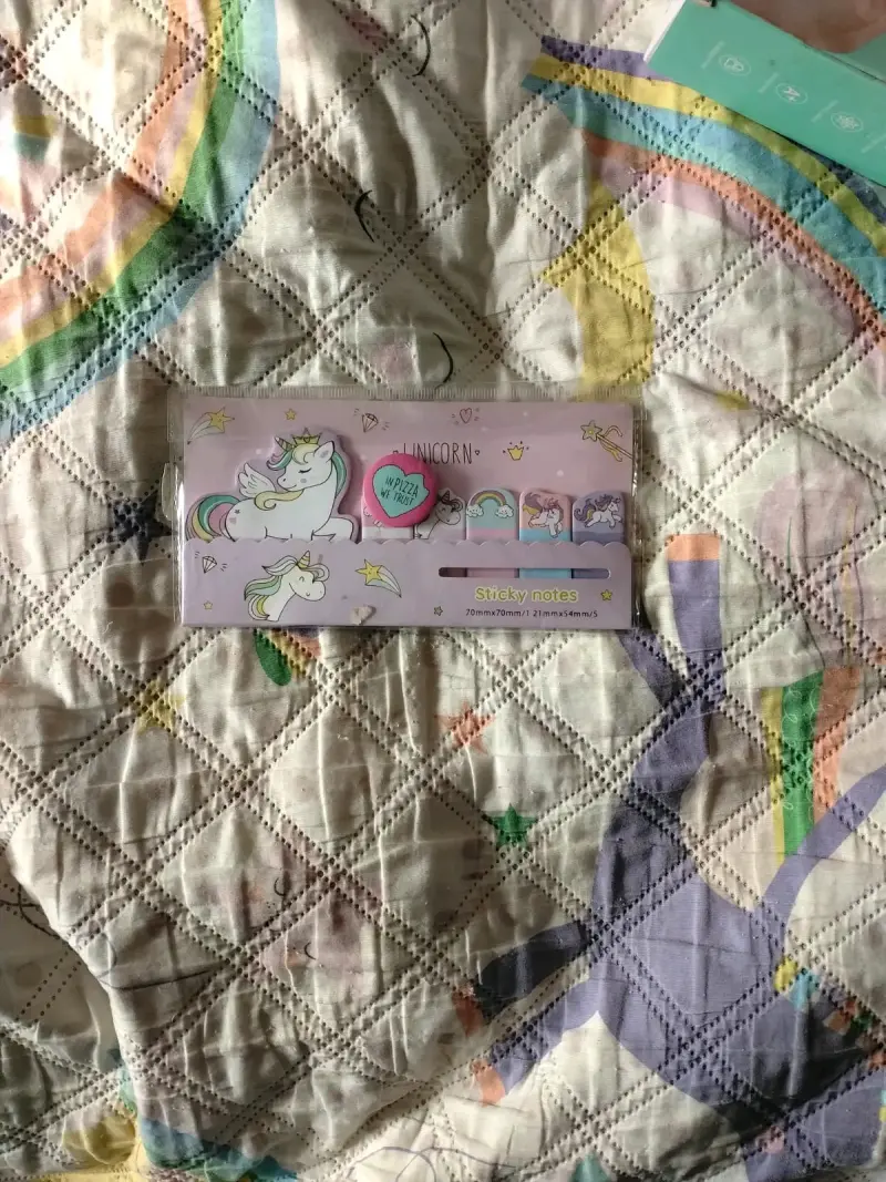 Notas adhesivas unicornio coloridas - 2