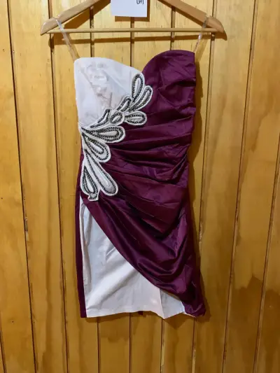 Vestido de fiesta bicolor talla 36 - miniatura 1