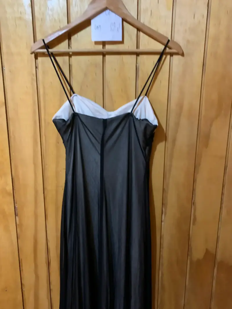 Vestido largo bicolor elegante para fiesta T40 - 4
