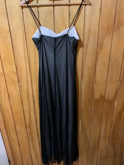 Vestido largo bicolor elegante para fiesta T40 - miniatura 5