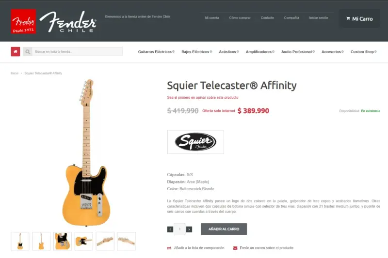 Guitarra eléctrica Squier Telecaster Affinity - 4