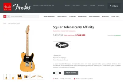 Guitarra eléctrica Squier Telecaster Affinity - miniatura 4