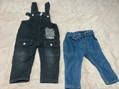 Conjunto de jardineras y pantalones para bebé - miniatura 1